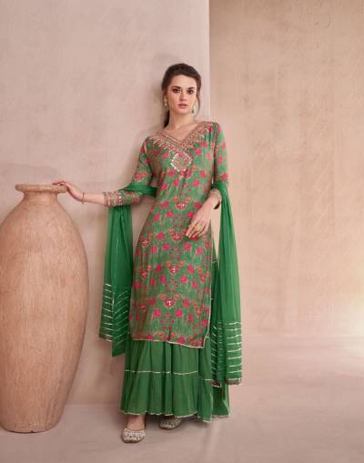 DAHLEEZ BY SAYURI DESIGNER PURE MULSLIN SALWAR KAMEEZ EXPORTER IN INDIA